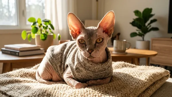 7 Dicas Essenciais de Cuidados com Gatos sem Pelo (Raça Sphynx)