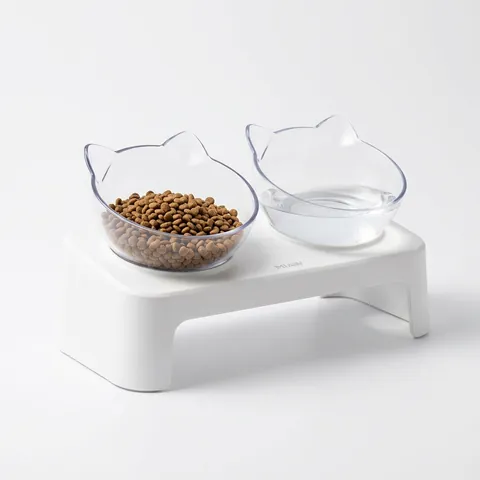 Comedouro Duplo Ergonômico Inclinado 15° Anti-Refluxo